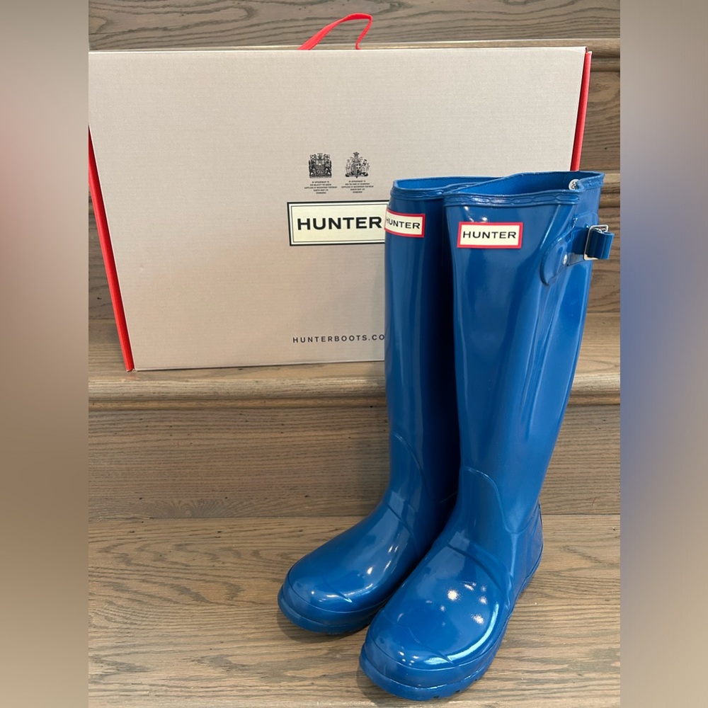 Pacific/Cerulean Blue Hunter Boots size 6